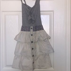 Olsenboye grey and acid wash button dress!